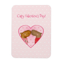Imán del Día de San Valentín de carpincho lindo