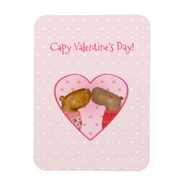 Imán del Día de San Valentín de carpincho lindo