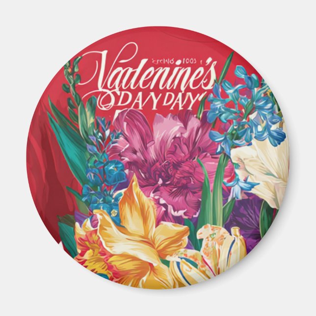 Imán del Día de San Valentín | Romántico, Lindo (Frente)