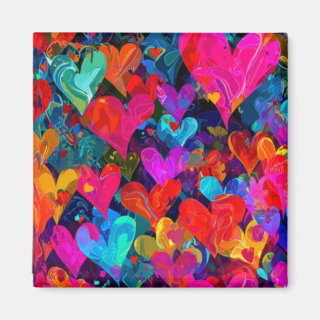 Imán del Día de San Valentín | Romántico, Lindo  (Frente)