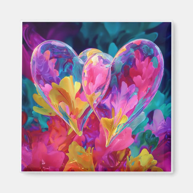 Imán del Día de San Valentín | Romántico, Lindo  (Frente)