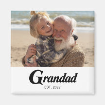 Imán del Día del Abuelo Establecido Foto Abuelo