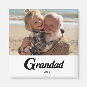 Imán del Día del Abuelo Establecido Foto Abuelo