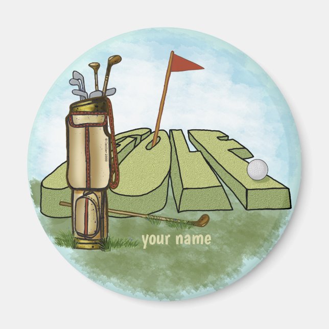 imán del Día del Golf (Frente)