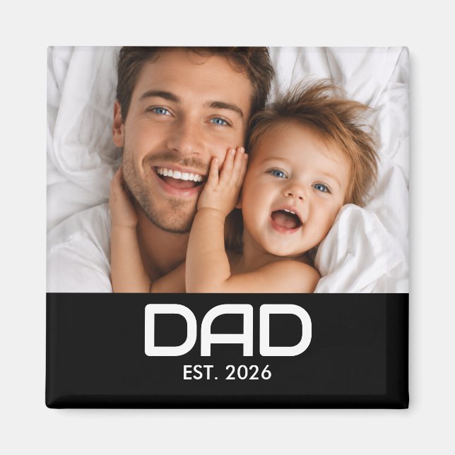 Imán del Día del Padre Establecido Papá (Frente)