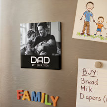 Imán del Día del Padre Establecido por Papá