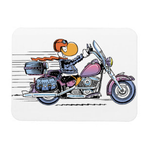Imán del dibujo animado de la moto del pantano