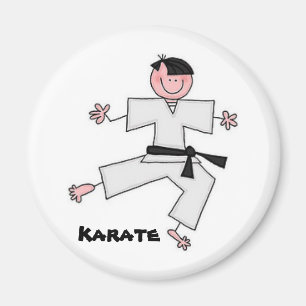 Imán del dibujo animado del karate