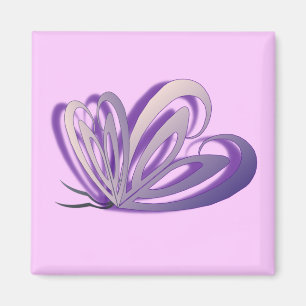 Imán del diseño del corazón de la mariposa
