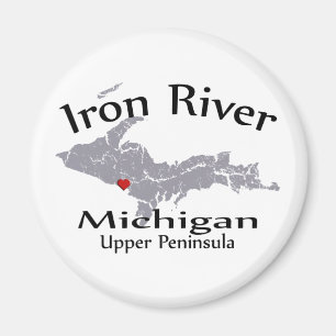 Imán del diseño del mapa del corazón de Michiga