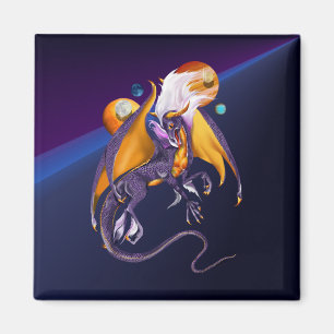 Imán del dragón de la lavanda