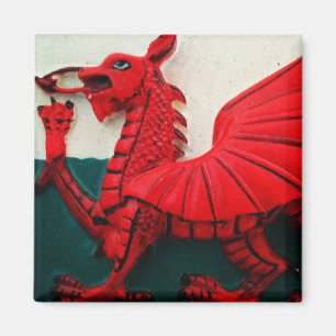 Imán del dragón rojo galés