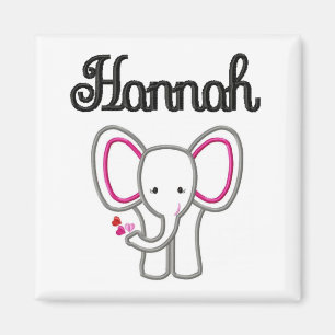 Imán del elefante de Hannah