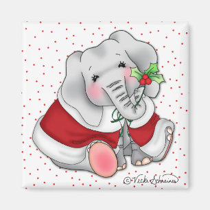 Imán del elefante del día de fiesta de BaZooples