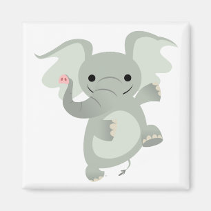 Imán del elefante del dibujo animado del baile