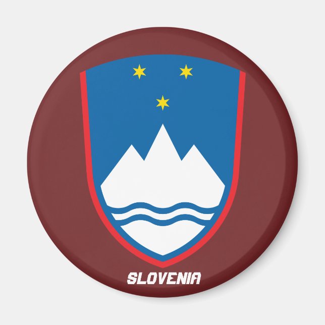 Imán del escudo de armas de Eslovenia (Frente)