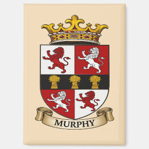 Imán del Escudo de Armas de la Familia Murphy