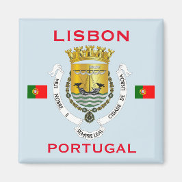 Imán del escudo de armas de Lisboa Portugal