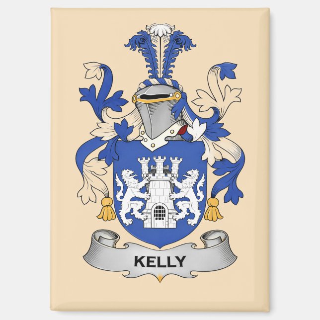 Imán del Escudo de Armas Kelly (Anverso)