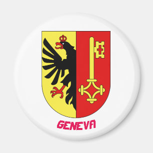 Imán del escudo de Ginebra Suiza