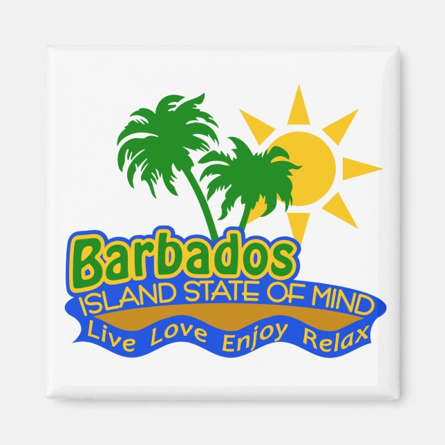 Imán del estado mental de Barbados (Frente)