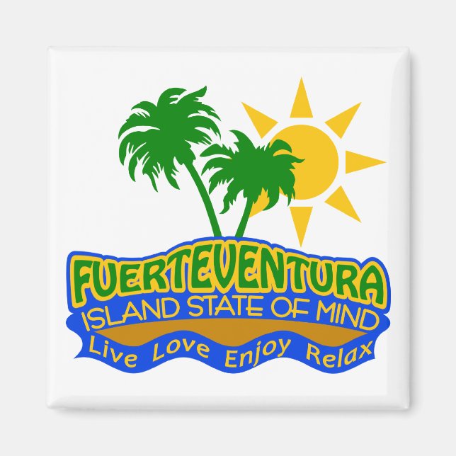 Imán del estado mental de Fuerteventura (Frente)