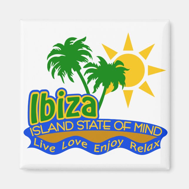 Imán del estado mental de Ibiza (Frente)