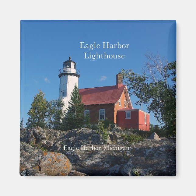 imán del faro de Eagle Harbour (Frente)