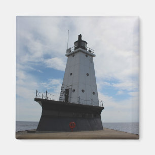 Imán del faro de Ludington Michigan