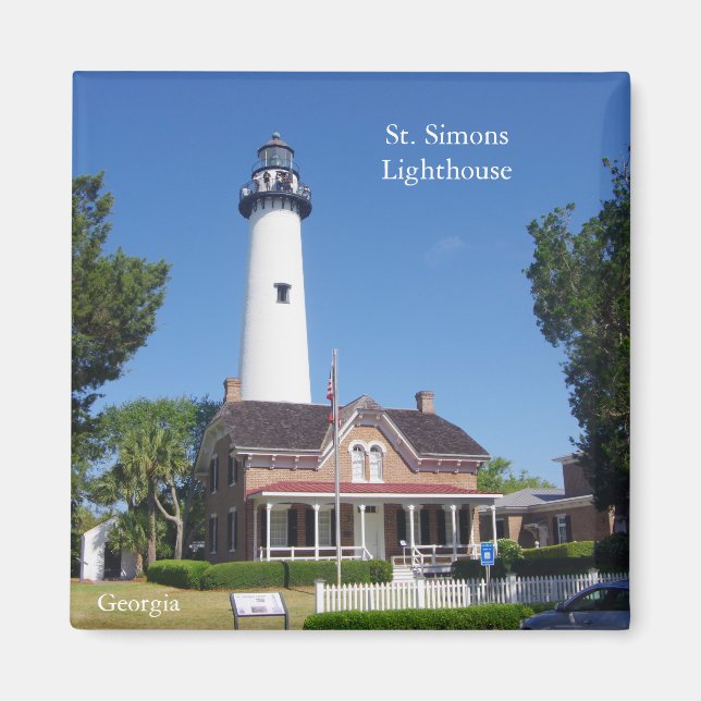 Imán del faro de St. Simons (Frente)
