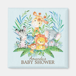 Imán del favor de Baby Shower de la selva del