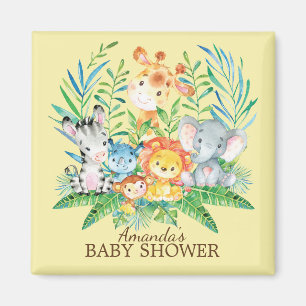 Imán del favor de Baby Shower de la selva del