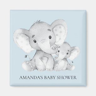 Imán del favor de Baby Shower del elefante