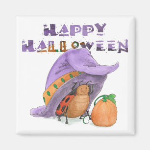 Imán del feliz Halloween de la mariquita