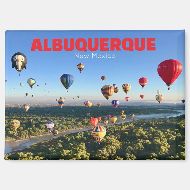Imán del Festival de Globos de Albuquerque Nuevo M (Anverso)