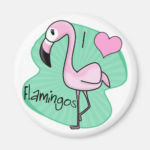 Imán del flamenco de Kawaii