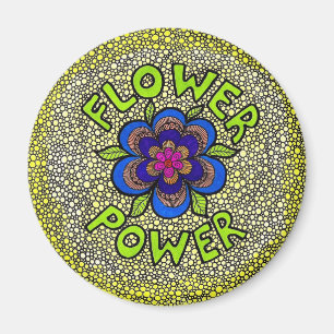 Imán del flower power