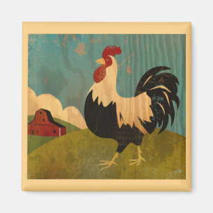 Imán del gallo de la granja del vintage