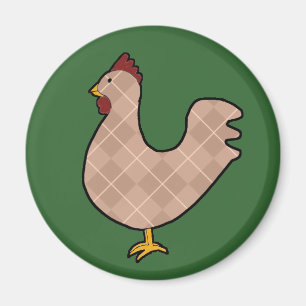 Imán del gallo del arte popular de Argyle