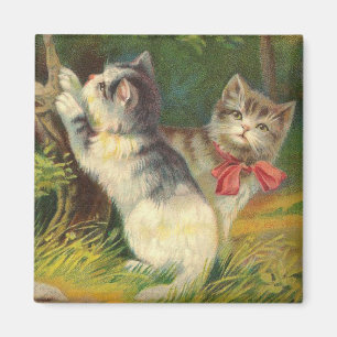 Imán del gatito del vintage