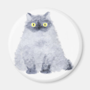 imán del gato que se sienta