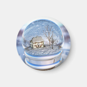 Imán del globo del copo de nieve