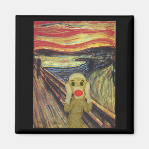 Imán del grito del mono del calcetín