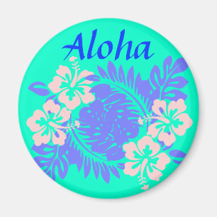 Imán del hibisco de la hawaiana