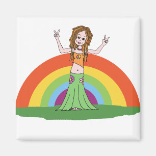 Imán del Hippie del arco iris
