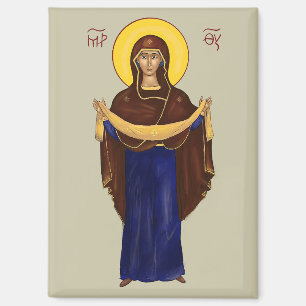 Imán del icono de la Madre de Dios (3)