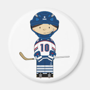 Imán del jugador de hockey