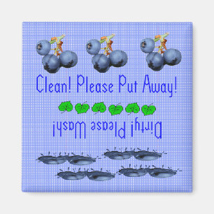 Imán del lavaplatos de los arándanos