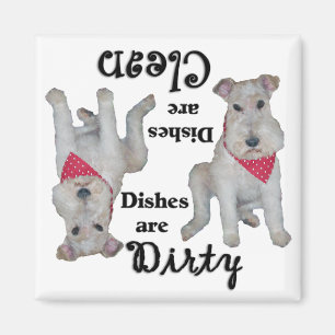 Imán del lavaplatos del fox terrier del alambre
