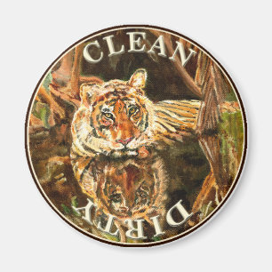 Imán del lavaplatos del tigre siberiano